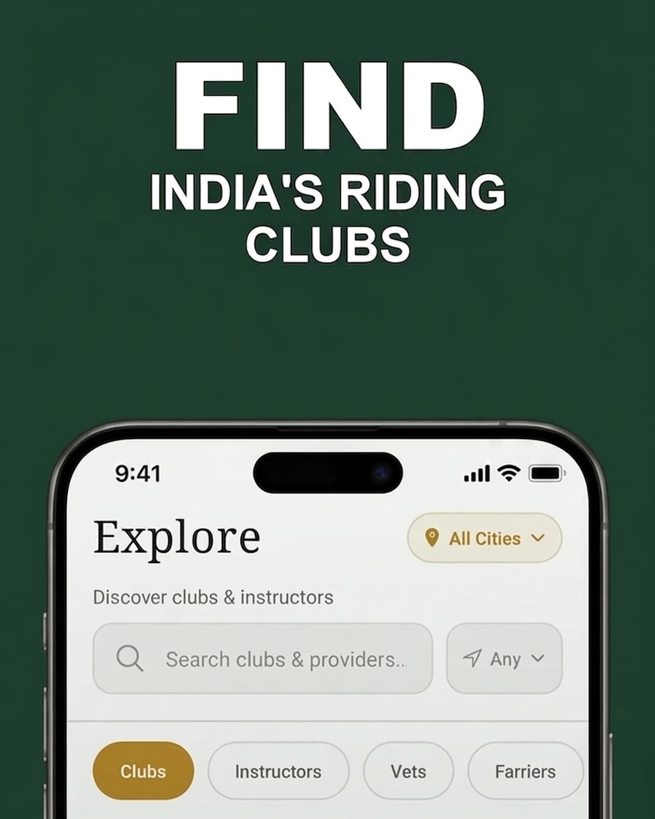 Find riding clubs near you in Mumbai, Delhi, Bengaluru and other Indian cities on EquineHub